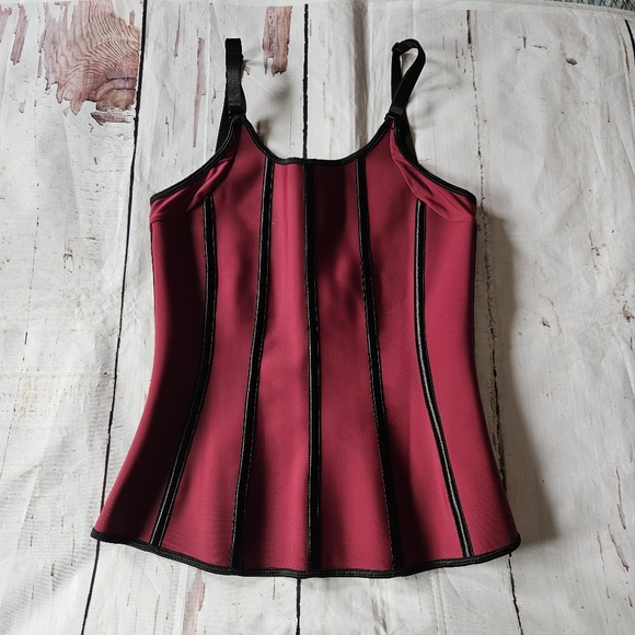 Corset Story Women's Black and Burgandy Corset Size M/L - Picture 9 of 14